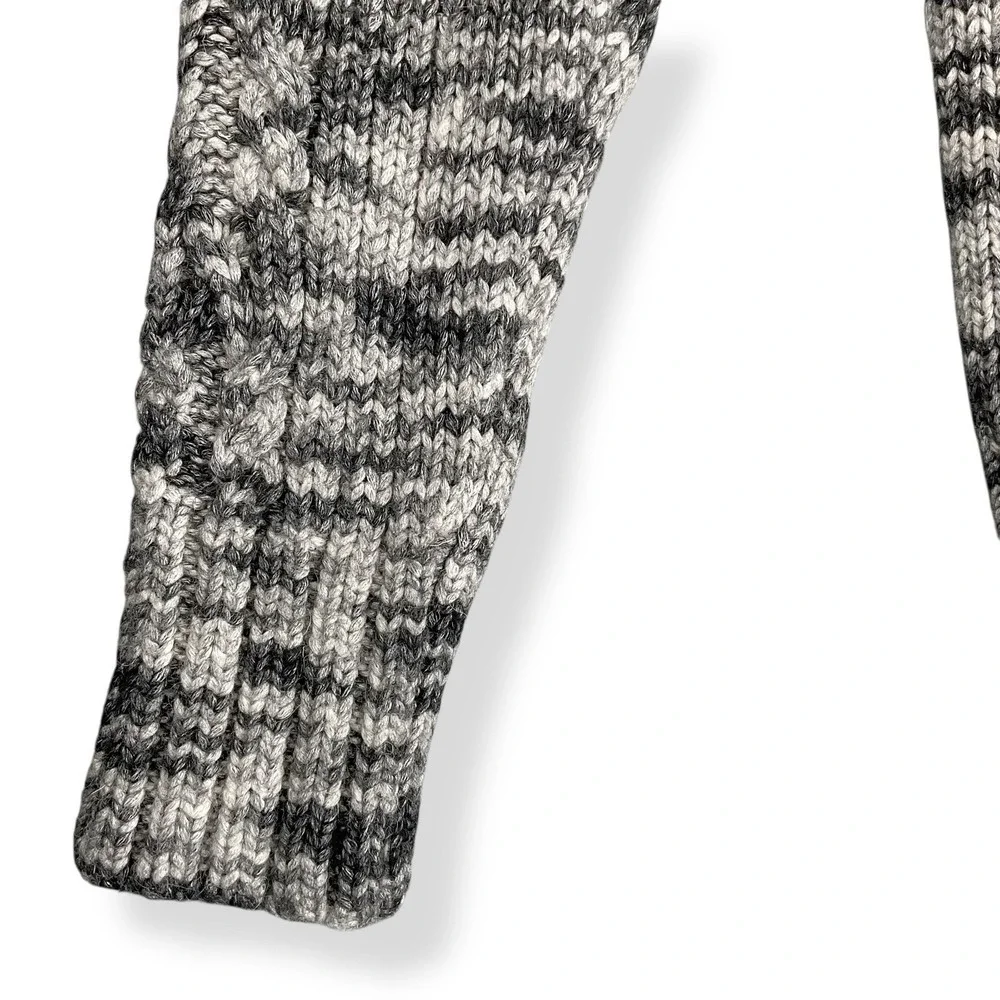 Banana Republic Cardigan Men Large Gray Long Sleeve Button Heavyweight Wool Knit